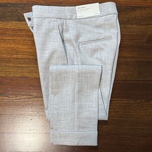 Woman Gray Dress Ankle Pants